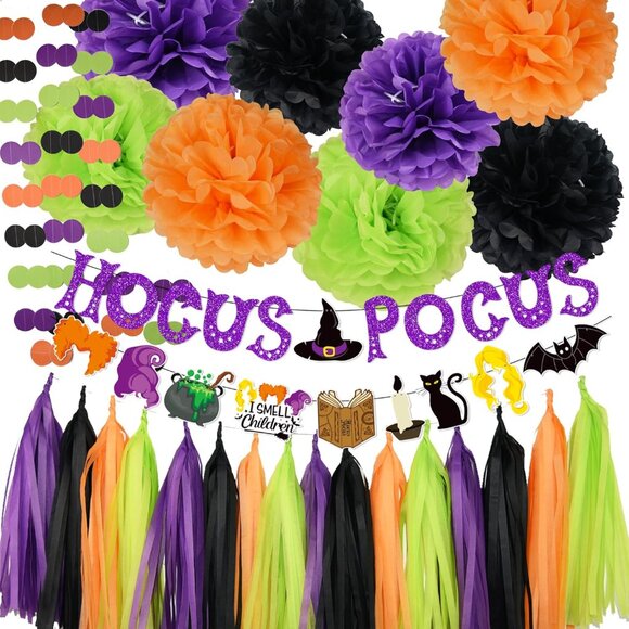 Hocus Pocus Trunk Or Treat Car Decor Kit - 28pcs Halloween Party Essentials